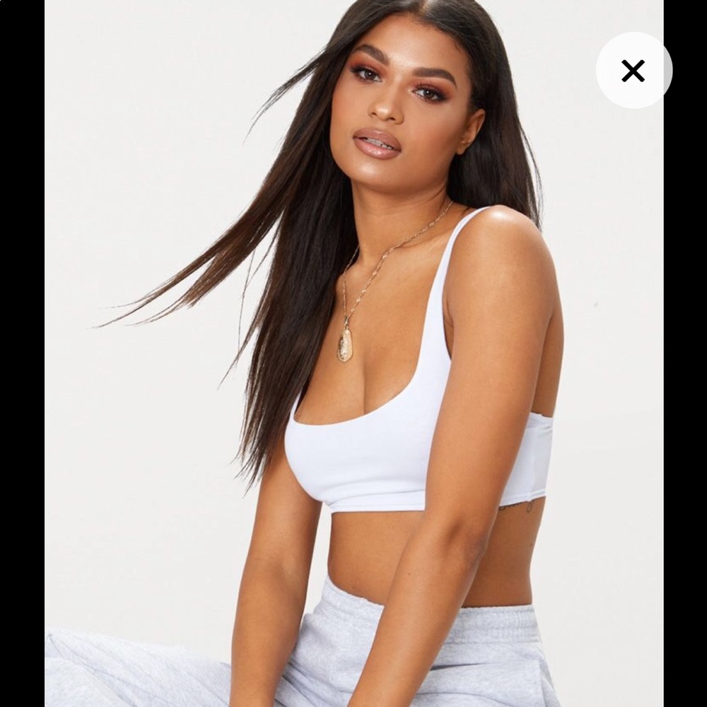 Pretty Little Thing white bralet
